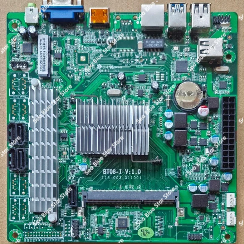 Industrial control motherboard J1900 ITX ultra-thin motherboard 17*17 low-power NAS used disassembled motherboard