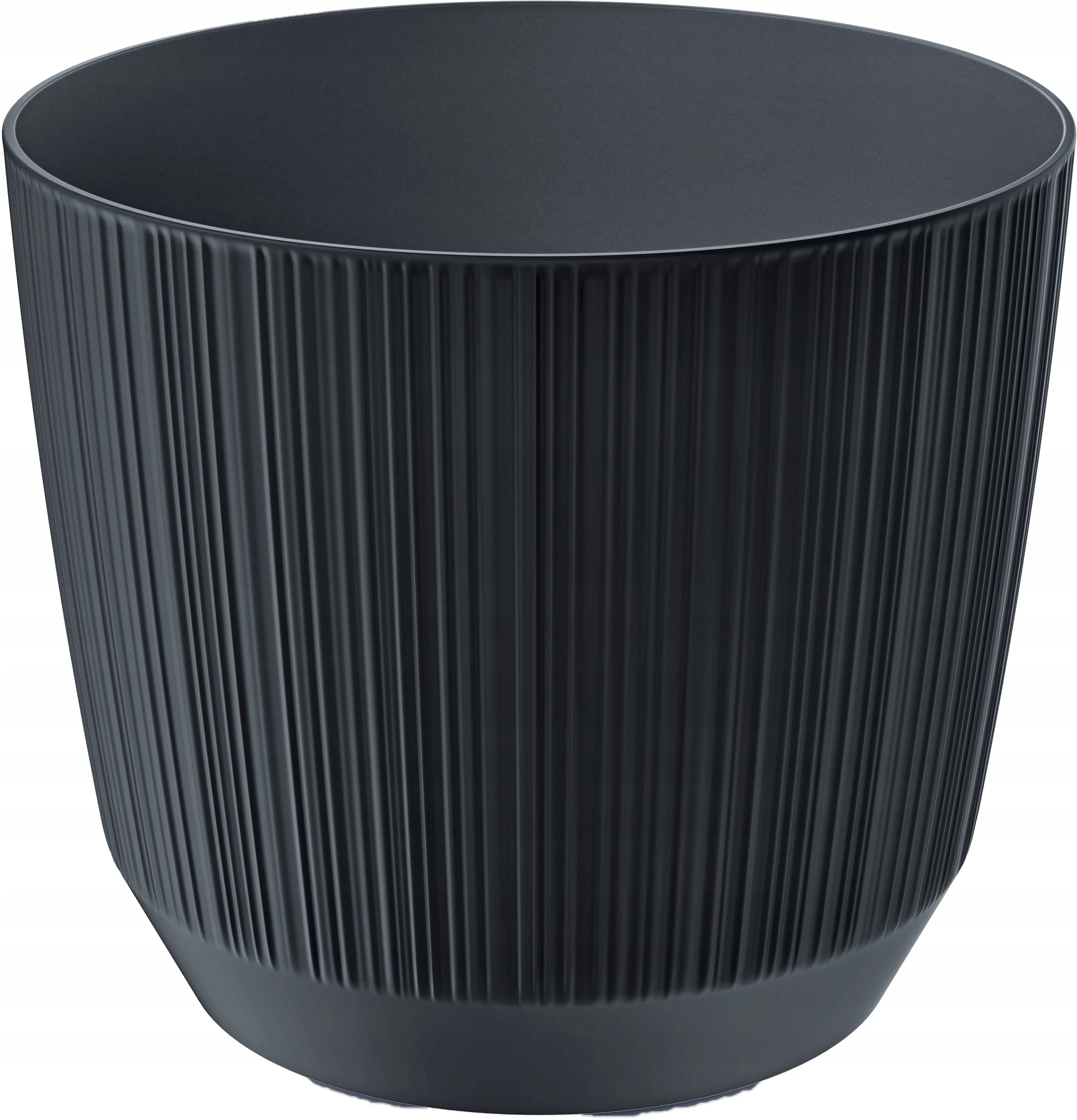 Bloempot Kunststof Ronde Deksel Gegolfd Antraciet 16,8 cm Ryfo