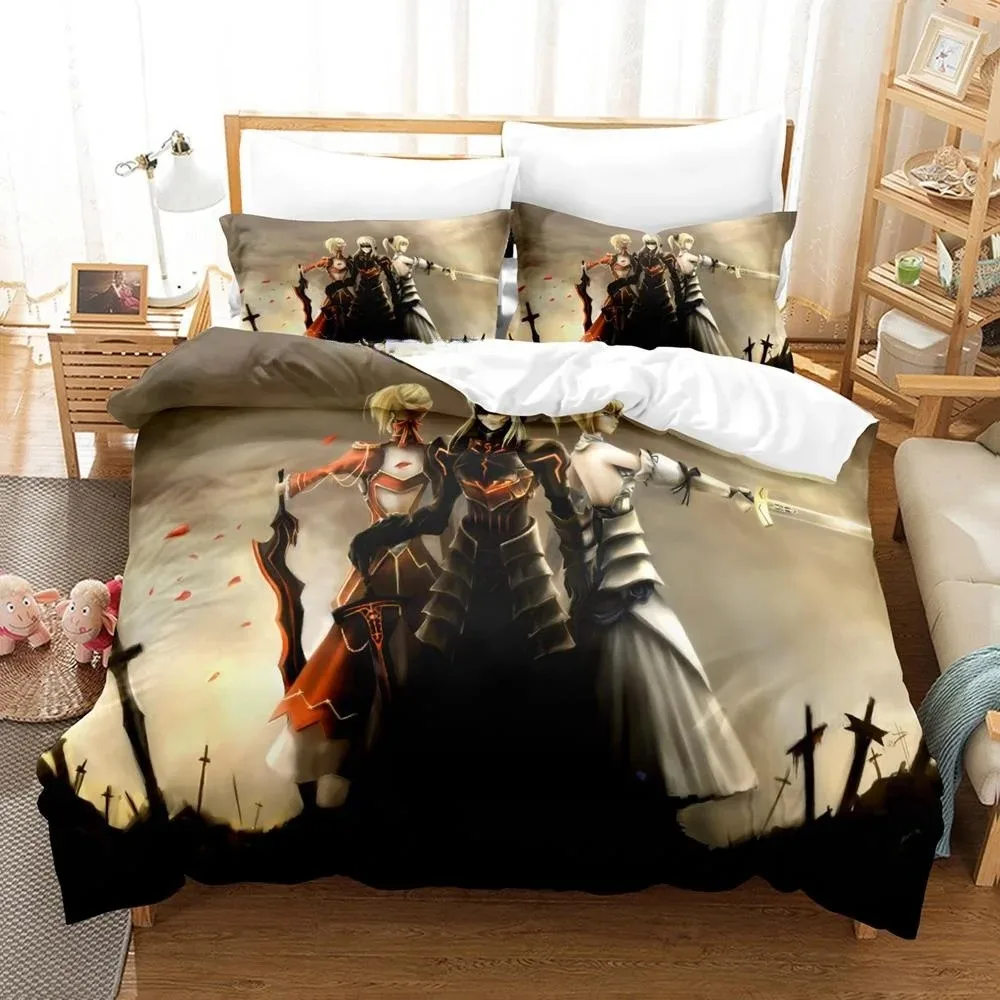 3D Cartoons FateGrand Order Emiya Alter Bedding Set Single Twin Full Queen King Size Bed Set Adult Kid Bedroom Duvet cover Sets