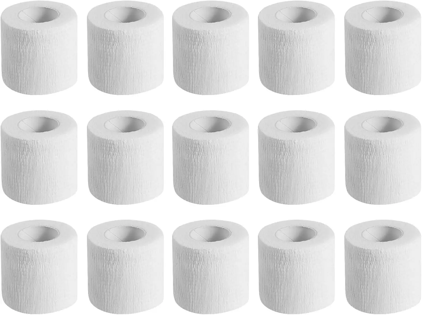 

15 Pack 2 Inch x 5 Yards White Self-Adhesive Bandage, Breathable Cohesive Wrap for Sports, Wrist, Ankle Support