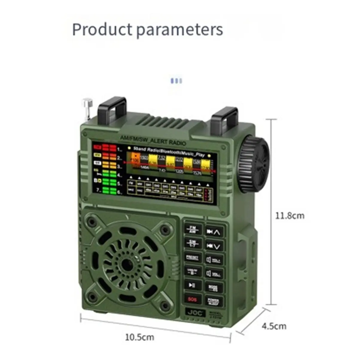 Full Radios Portable AM FM Radio Receiver Ham Radio Emergency Amateur Shortwave Radio SW AIR Band VHF SOS Alarm Clock