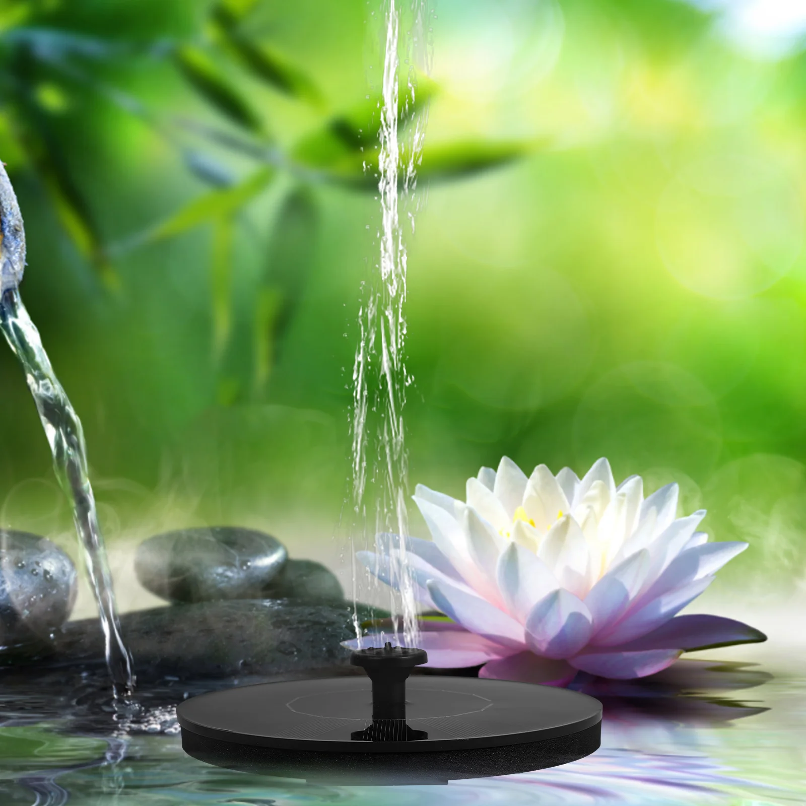 

Solar Fountain Floating Water Pump Drifting Panel Pond Pool Bird Bath Fish Tank Garden Lawn Oxygen Circulation