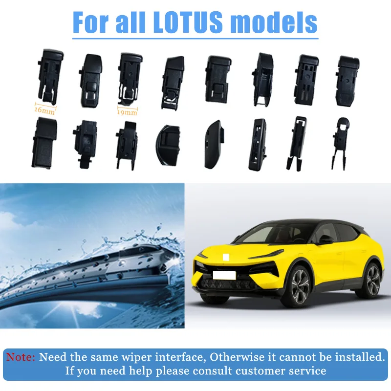 

1PCS LOTUS Universal Car Windshield Wiper Blades Soft Rubber Automotive Replacement Wipers Easy to Install