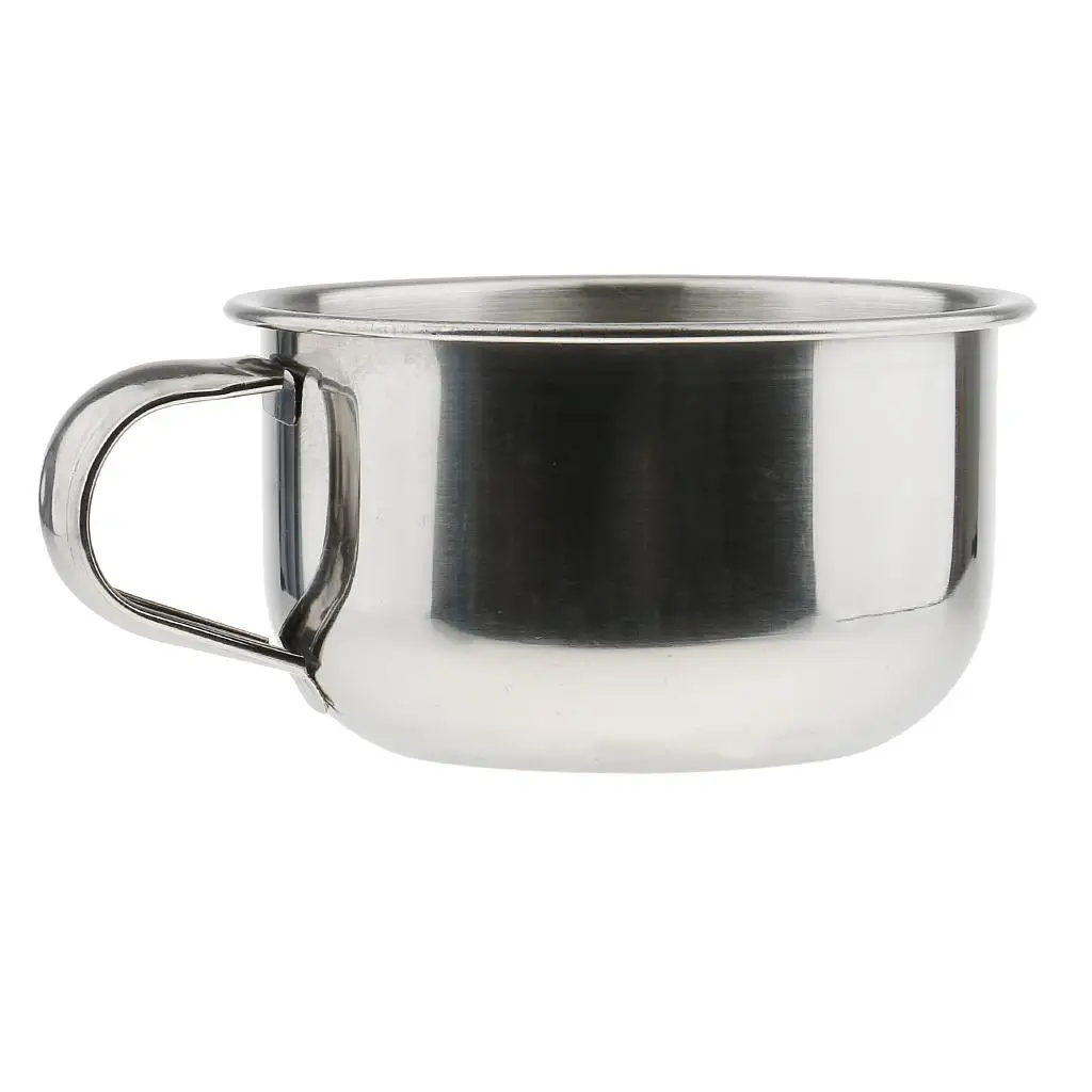 8cm/ 3.2 Inch Stainless Steel Shaving Mug Bowl - Brush Soap Cup with Handle Cosmetic Mask Container / Storage