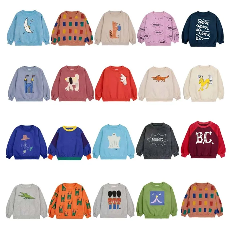 

PER-SALE (Ship in September) 2024 BC Autumn Kids Sweatshirts Girl Cute Print Sweaters Baby Children Cotton Outwear Boys Clothing