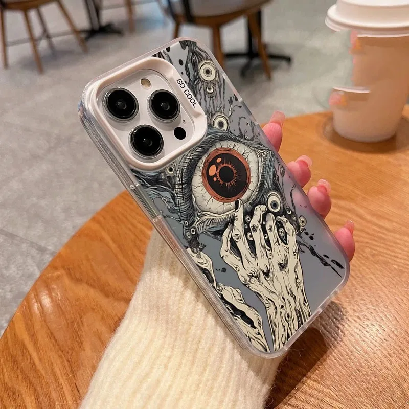 Fashion Spooky Scary Red Eye Phone Case For IPhone 16 15 Pro Max 14 13 12 11 Pro XS XR X 7 8 Plus Shockproof Bumper Cover