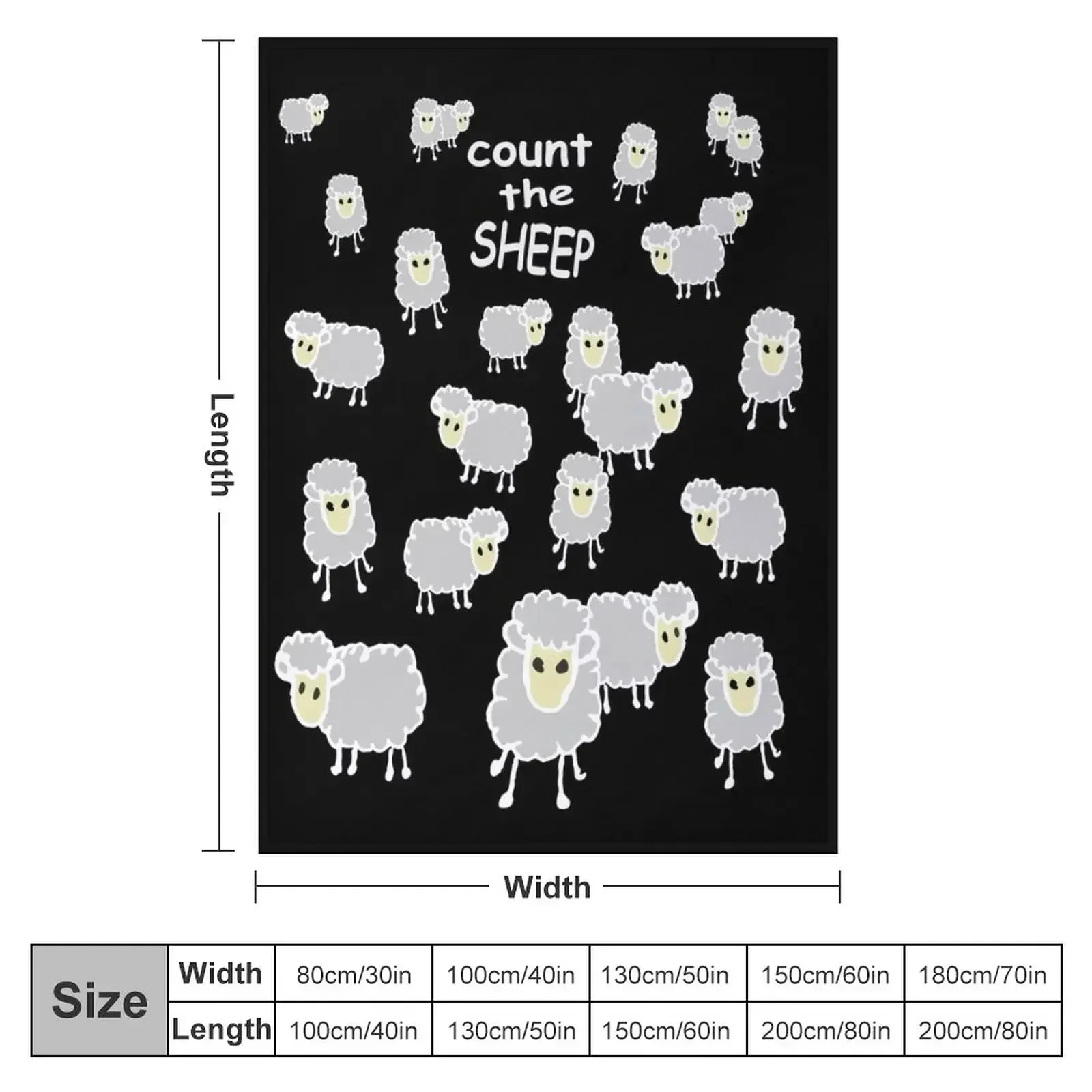 counting sheep, white Throw Blanket Single Luxury Thicken heavy to sleep Shaggy Flannels Sofas Blankets