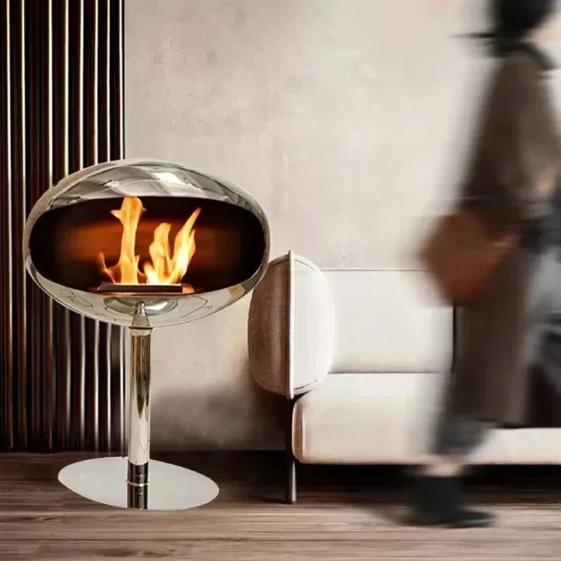 

【Заводская цена】Скандинавские дизайнерские кованые камины, креативная вилла, домашний декор, гостиная, художественный обогреватель, напольный O