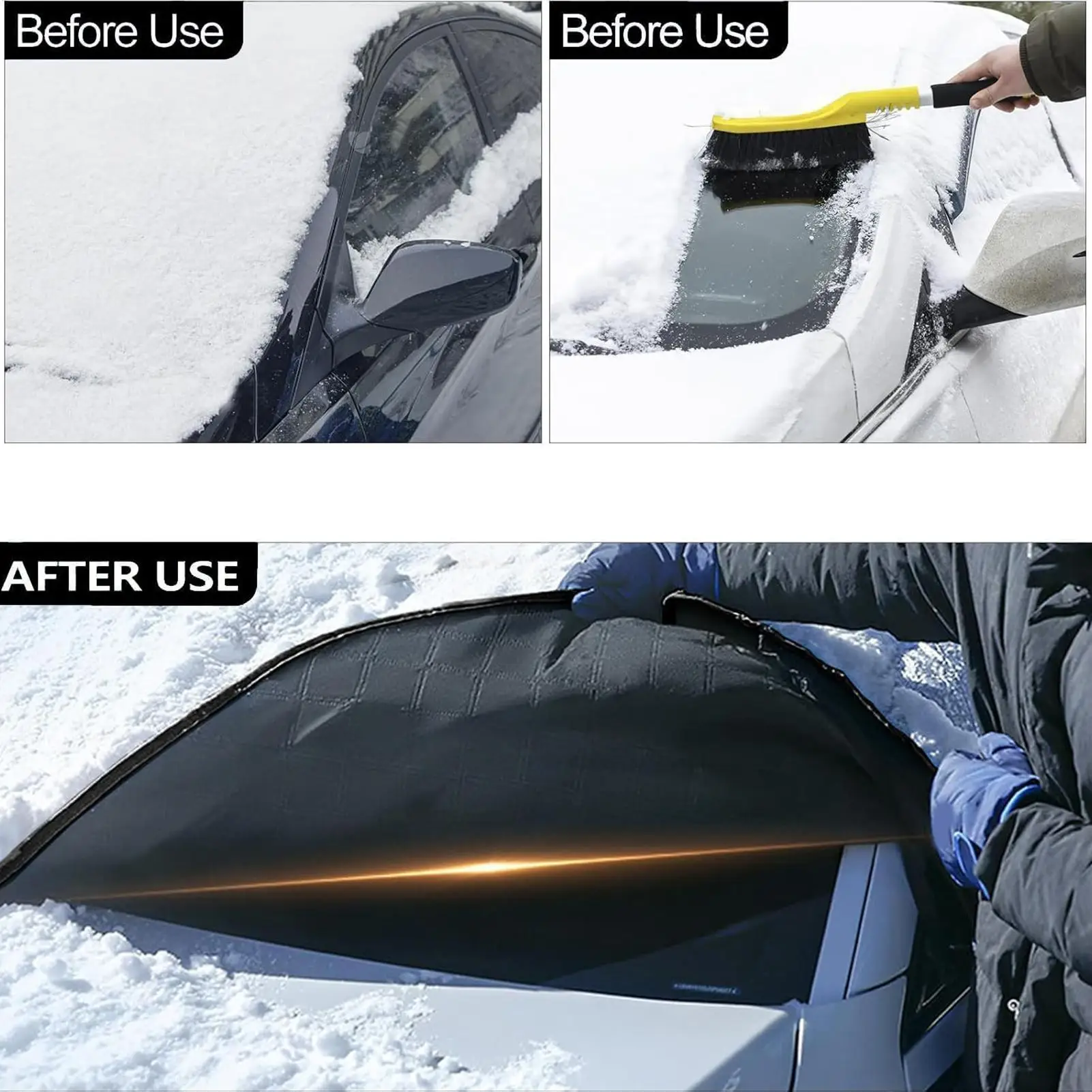 Windshield Cover For Ice And Snow Windscreen Front Window Winter Frost Protector Automotive Windshield Frost Cover For Winter