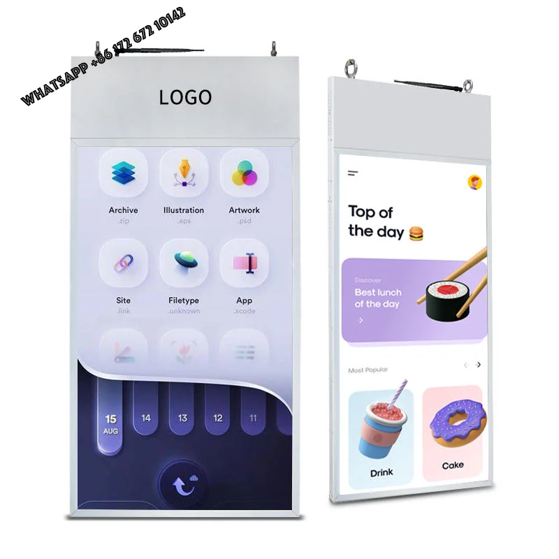 55 Inch 4K 3500 Nits Ultra-Thin Hanging Wall Mounted Remote Control Lcd Window Facing Display