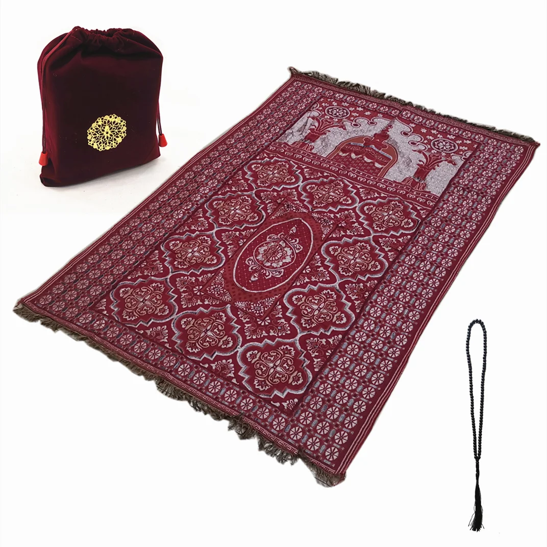 VIP Muslim prayer rug portable travel worship mat pocket pilgrimage mat family outdoor mat carpet rug