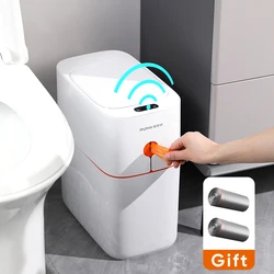 Joybos Electronic Trash Can Automatic packaging Wastebin Bathroom Kitchen Garbage Cube Recycling Large Waterproof Dustbin JS50