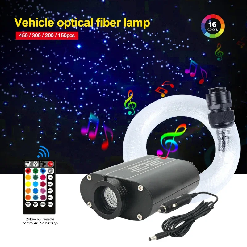 

16 Colors RGB Car LED Star Ceiling Light Starry Sky 60/150/200/300/450pcs Fiber Optic Auto Car Atmosphere Lamp For Car/Home