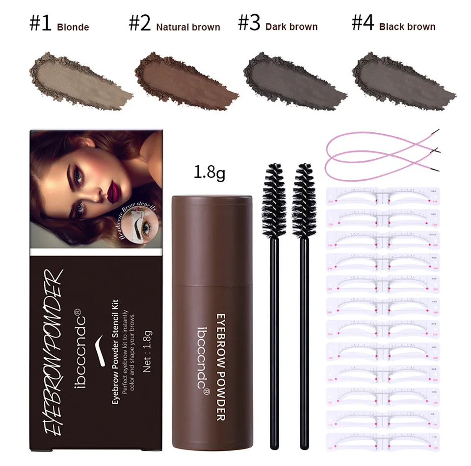 Professional Eyebrow Powder Stamp Shaping Kit Makeup Brushes Eyebrow Paint Waterproof Eyebrow Pencil Eye Brows Stencil Makeup