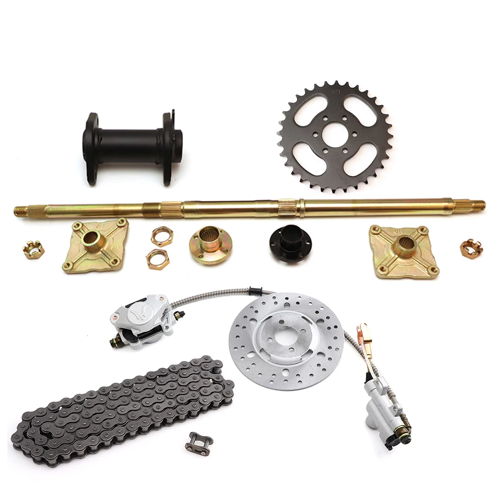 

800mm 810mm Rear Axle Assembly with Foot Brake 530-32T Sprocket for China 125cc 150cc 200cc 250cc ATV UTV Buggy Quad Bike Parts