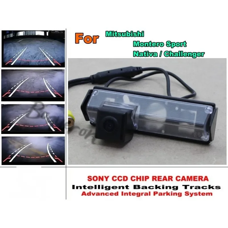 For Mitsubishi Montero Sport / Nativa / Challenger Smart Tracks Chip Camera HD CCD Intelligent Dynamic Rear View Camera