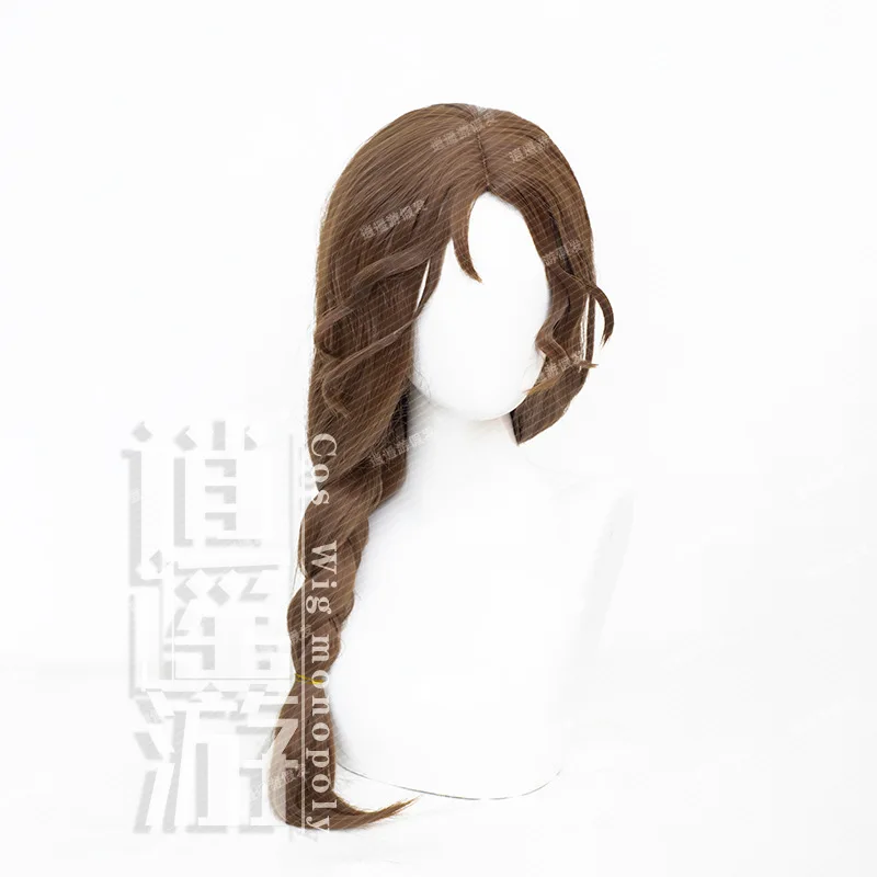 Wig Cosplay primess Fiona, wig permainan identitas V 65CM coklat tahan panas rambut sintetis pesta Halloween Anime Cosplay + topi Wig