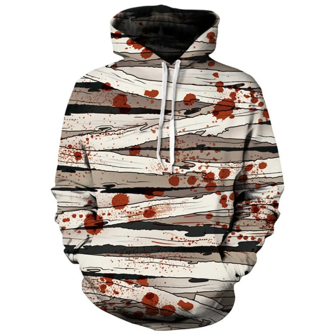 ハロウィンパーティーコスチュームグラフィックパーカー 3D プリント春と秋のファッションストリートスポーツ男性と女性の Y2K パーカー