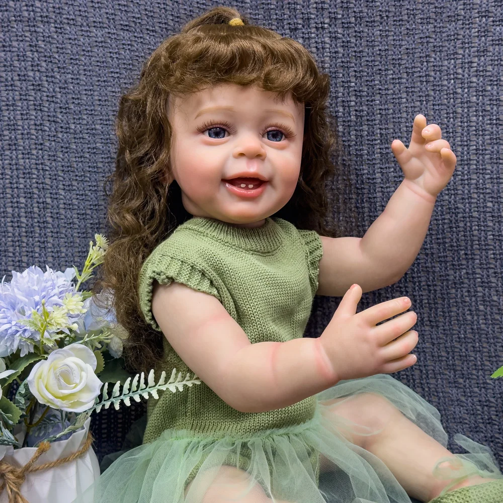 Muñeca de simulación nueva muñeca Reborn de vinilo suave realista de 55CM puede sentarse o acostarse y ser un amigo de la muñeca W-211-1