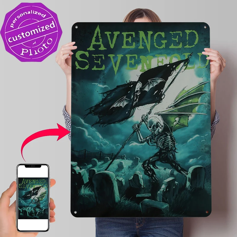Avenged Sevenfold Album Art Printed Poster Customized Wall Art Retro Vintage Metal Tin Signs for Decoration Bedroom Home Decor
