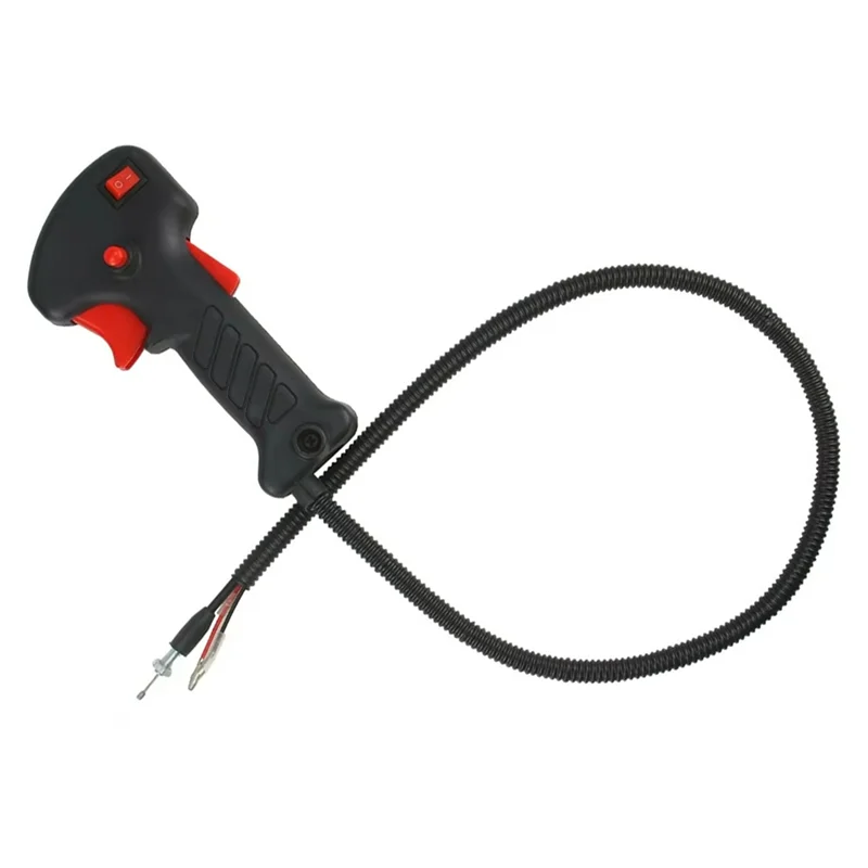 ABUL-1 pz 80 cm di lunghezza 19 mm di diametro tubi arancione trimmer decespugliatore con interruttore a maniglia cavo di attivazione dell'acceleratore