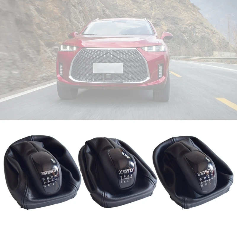 For W203 S203 Speed Leather Gear Shift Knob Boot Gaiter Dust Cover Collar Frame Dropshipping