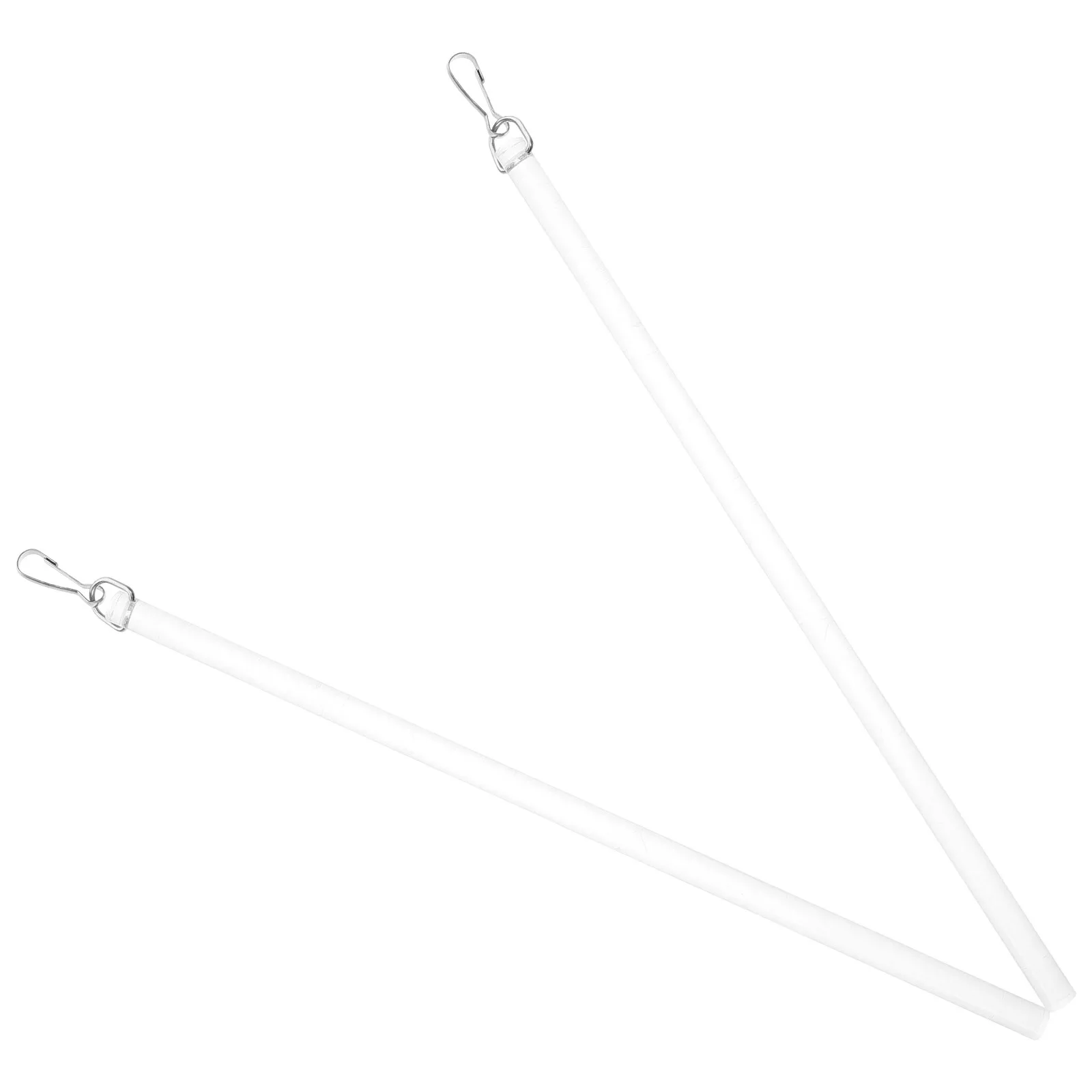 2Pcs 30Cm Acrylic Curtain Pull Rods Compact Manual Drapery Wand Set Silent Operation Adjustable Tension Clear
