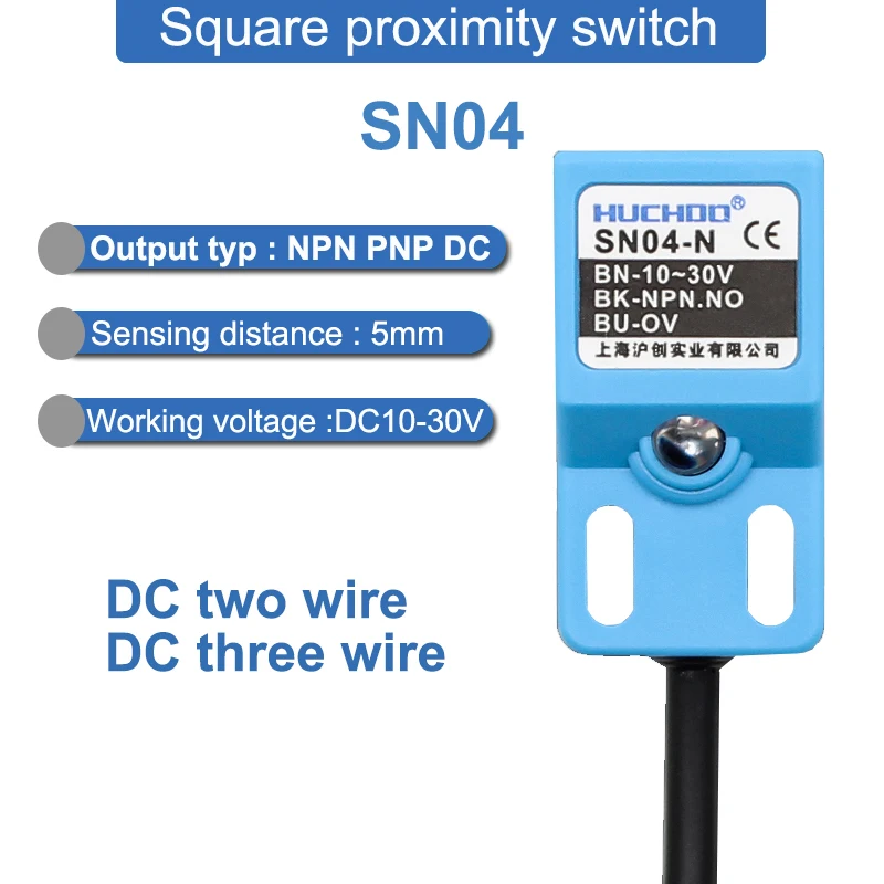 Proximity Switch Metal Limit SN04 Sensor Square Waterproof NPN PNP NO NC DC Three wires 10-30V AC Two Wires 90-250V