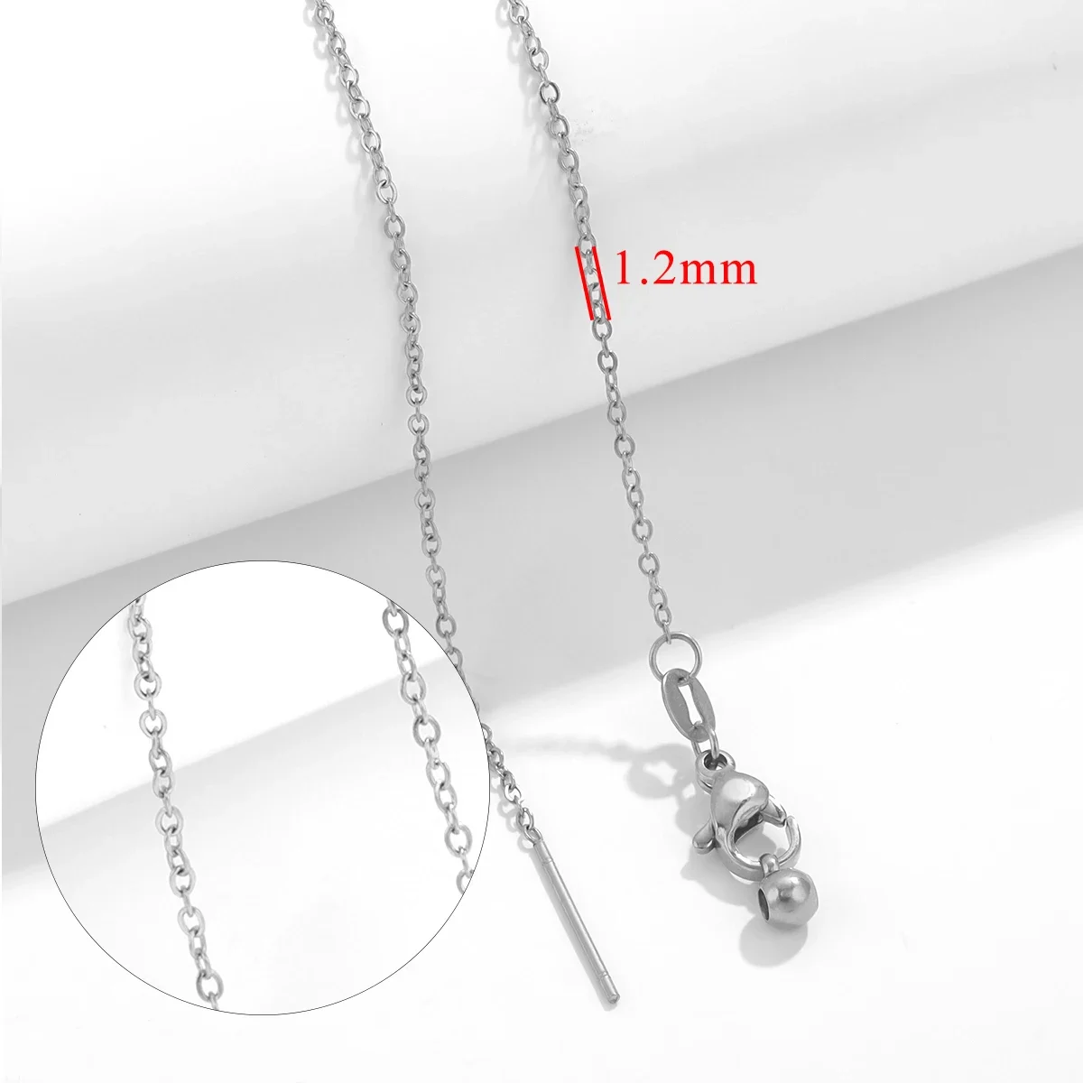 5pcs Adjustable Stainless Steel Chains for DIY Jewellery