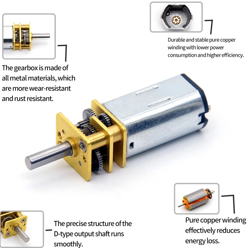 Aolong 6v dc gear motor N30 DC Gear Motor  Miniature High Torque Electric Gear Box Motor