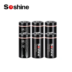 Soshine 3V 1600mAh Lithium Battery 3 Volt CR123A Batteries Non-Rechargeable Battery for Digital Camera Wireless Mouse Calculator