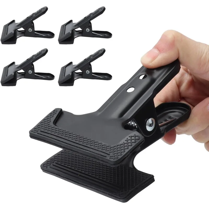 2pcs Wide Mouth Spring Clip, Heavy-Duty Anti Slip Metal Clip, Suitable for Woodworking, Photography Background Cloth, Etc