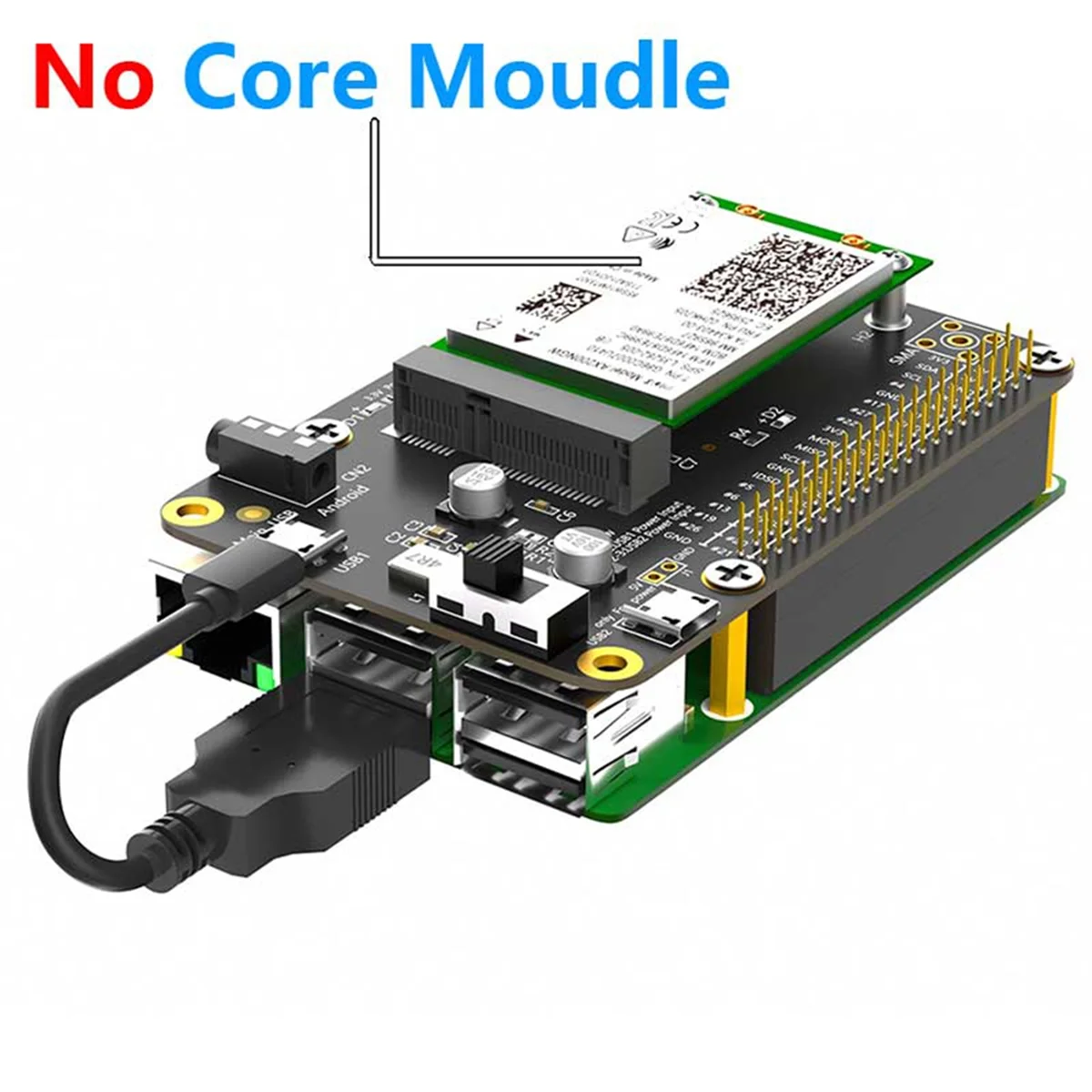 GOB-oUntuk Raspberry Pi 3G/4G/LTE TOPI Modul Ekspansi PCIe Mini 40GPIO untuk Samsung ARTIK /Rock64 /Asus Tinker /Latte