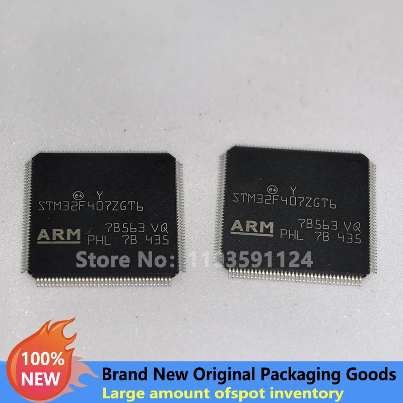 

3 шт. STM32F407ZGT6 Бренд: ST (STMicroelectronics) Корпус: LQFP-144 (20x20) Совершенно новый, импортный, оригинальный товар в наличии на складе.