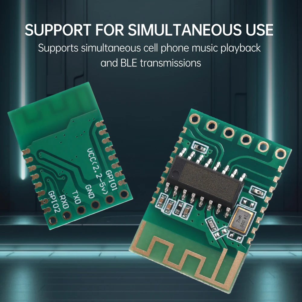 JDY-68A Dual Mode BLE Audio Module Bluetooth-compatible 5.1 Playback Board Supports 16 Bit 128 UUID Serial Port Button Control