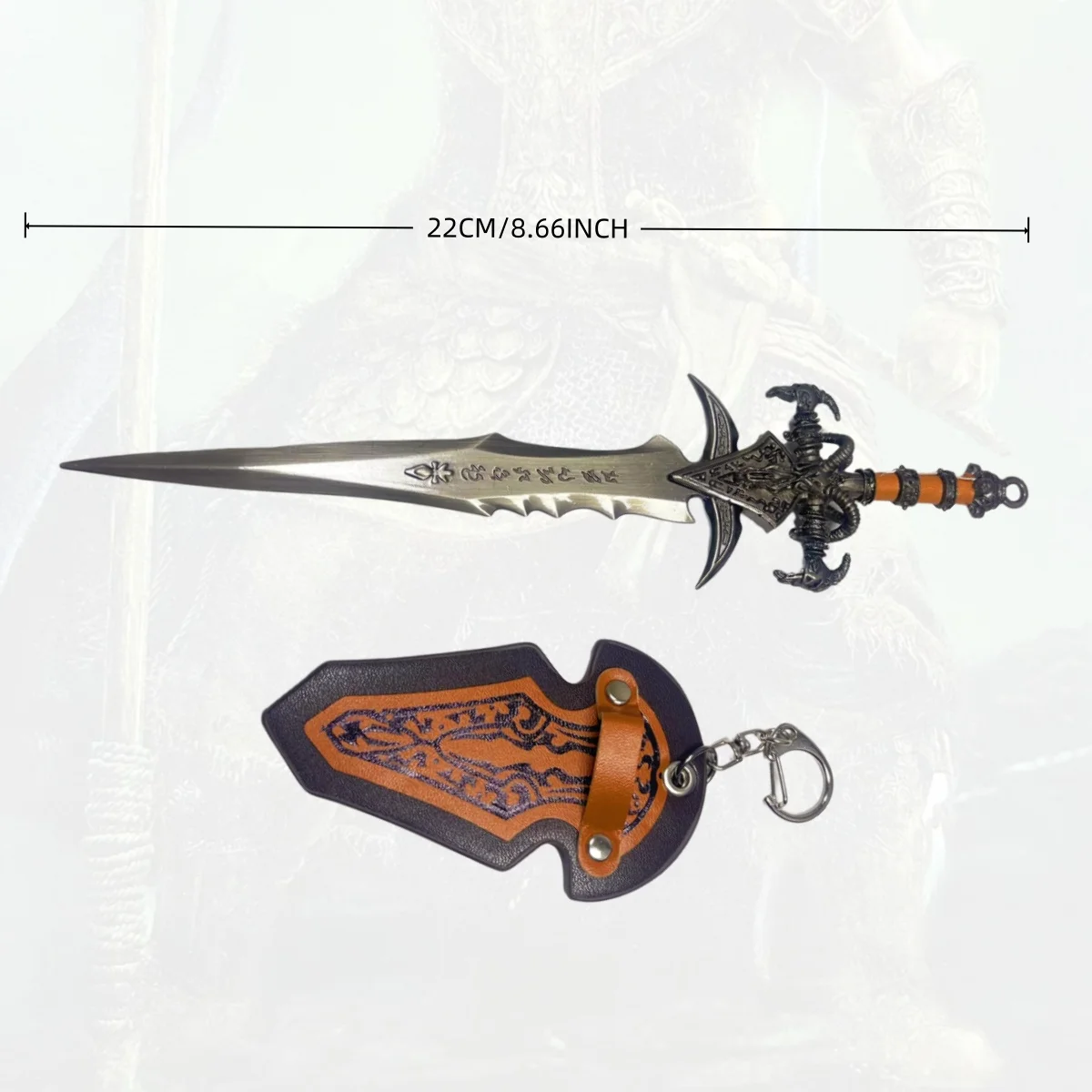 8.6 inch World of Warcraft Frostmourne Metalen Katana Zwaard Originele Ninja Mes Japanse Katana Sabel Cosplay Accessoires Prop Speelgoed