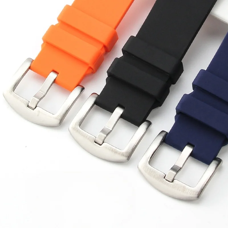 19/20/21/22/24 مللي متر ساعة مطاطية الفرقة سيليكون حزام ل كاسيو سايكو المواطن لونجين تيسو أوريس العالمي سوار الساعة الذكية