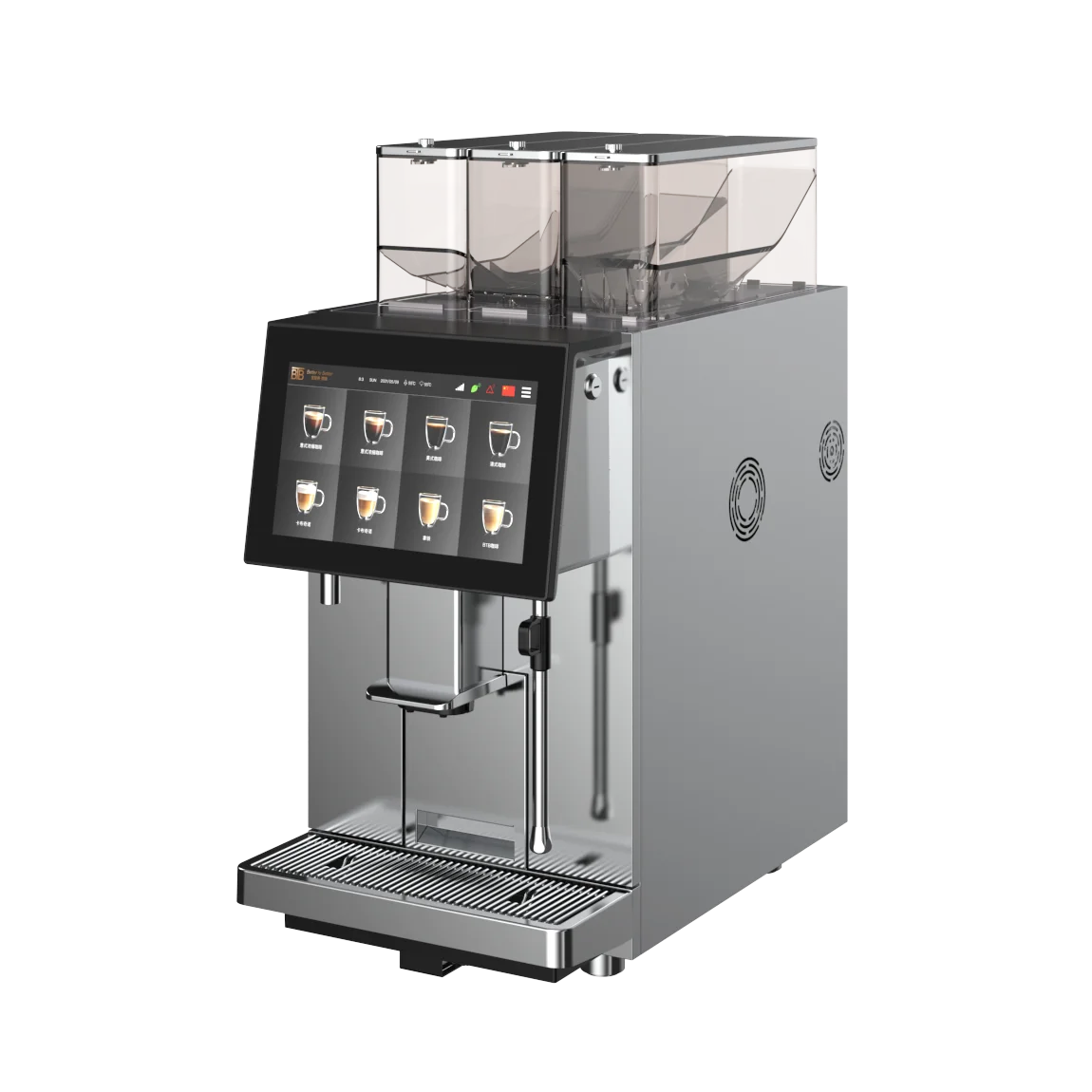 Profesional italiano comercial con sistema Android pantalla táctil a Color cafetera capuchino máquina de café expreso completamente automática