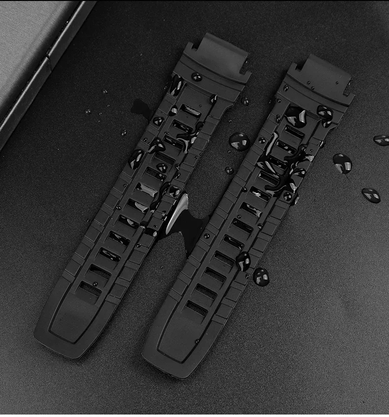 Correa de reloj deportivo de goma para Casio PROTREK PRW-3500/2500/5100 PRG-260/550 pulsera negra de repuesto de 18mm