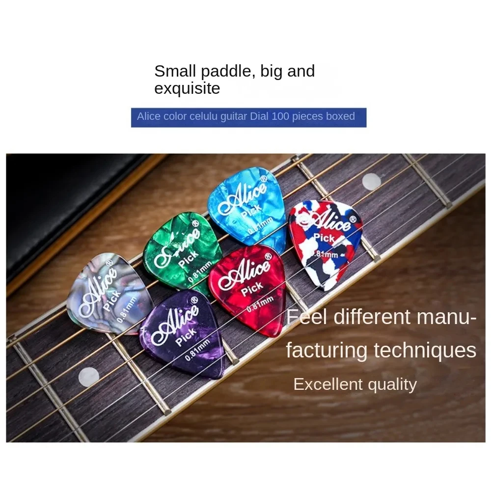 Alice Guitar Picks 6pcs Celluloid Mediator Thickness 0.46 0.71 0.81 0.96 1.20 1.50mm Electric Acoustic Guitar Accessories