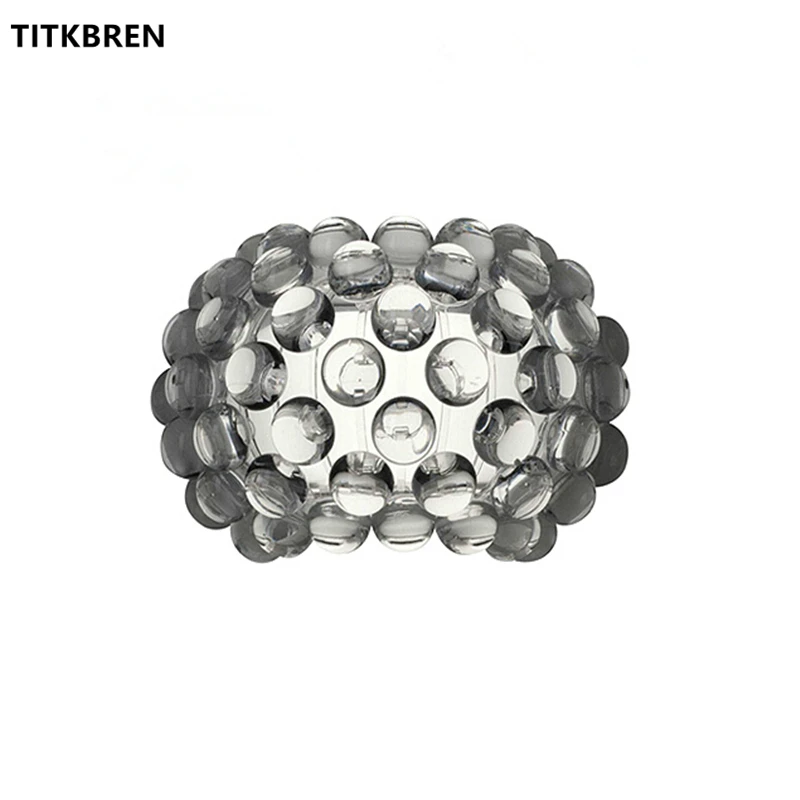 Modern Caboche Wall Lamp Clear Acrylic Ball Lampshade Sconce Wall Fixtures Dining Living Room Indoor Light Lighting