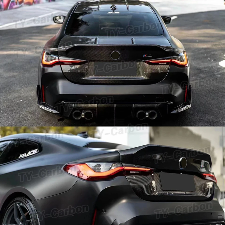 ألياف الكربون مانع صدمات خلفي للسيارة الحرس الذيل بوابة غطاء صندوق السيارة غطاء Decklid لوحة CSL لسيارات BMW 3 4 سلسلة G20 G80 M3 G22 G82 M4 2021 +