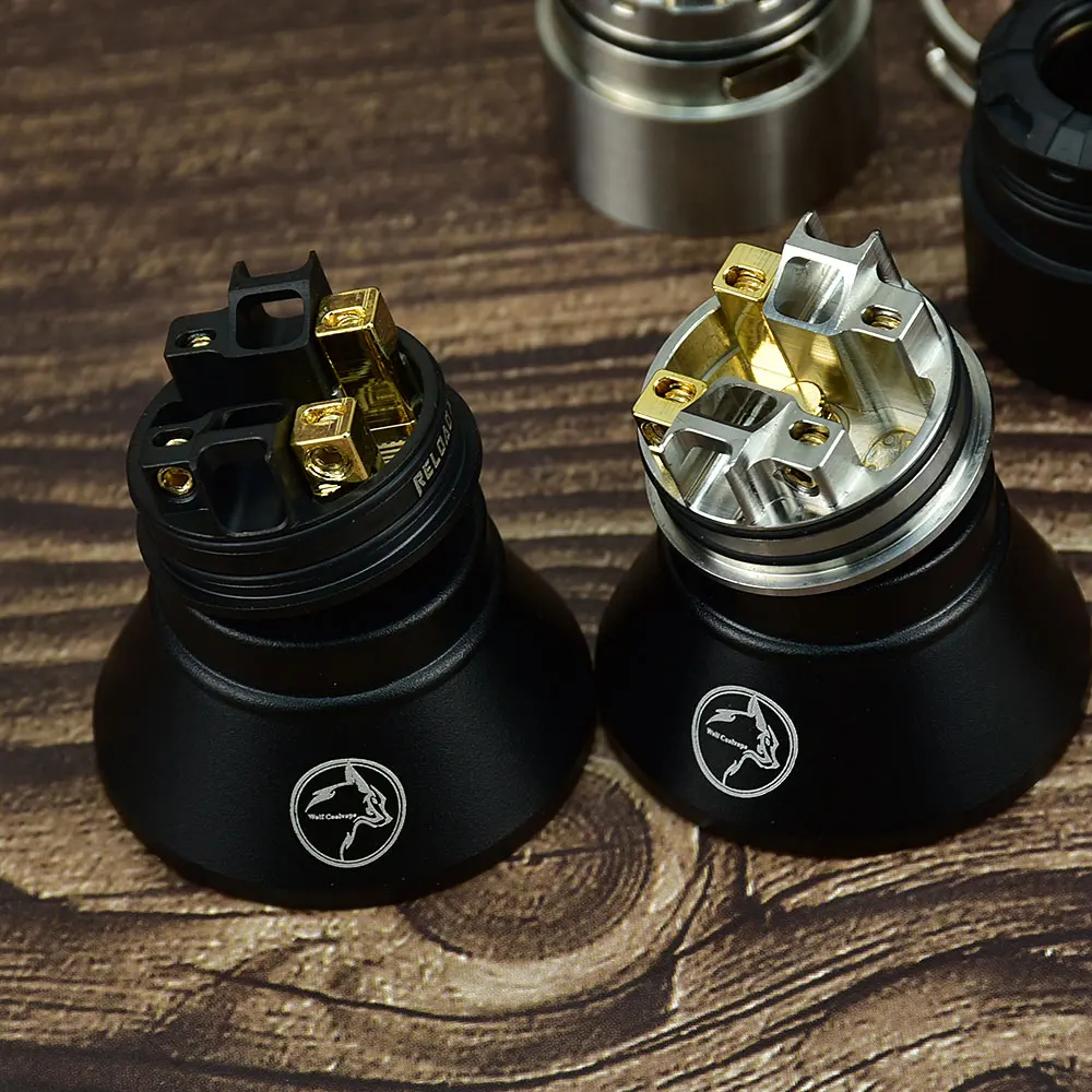 WolfCoolvape vape 1 1 Reload X RDA 304SS 24mm Squonk Pin Vape rda atomizer Rebuildable Tank rda 810 ULTEM Drip Tip atomizer tank