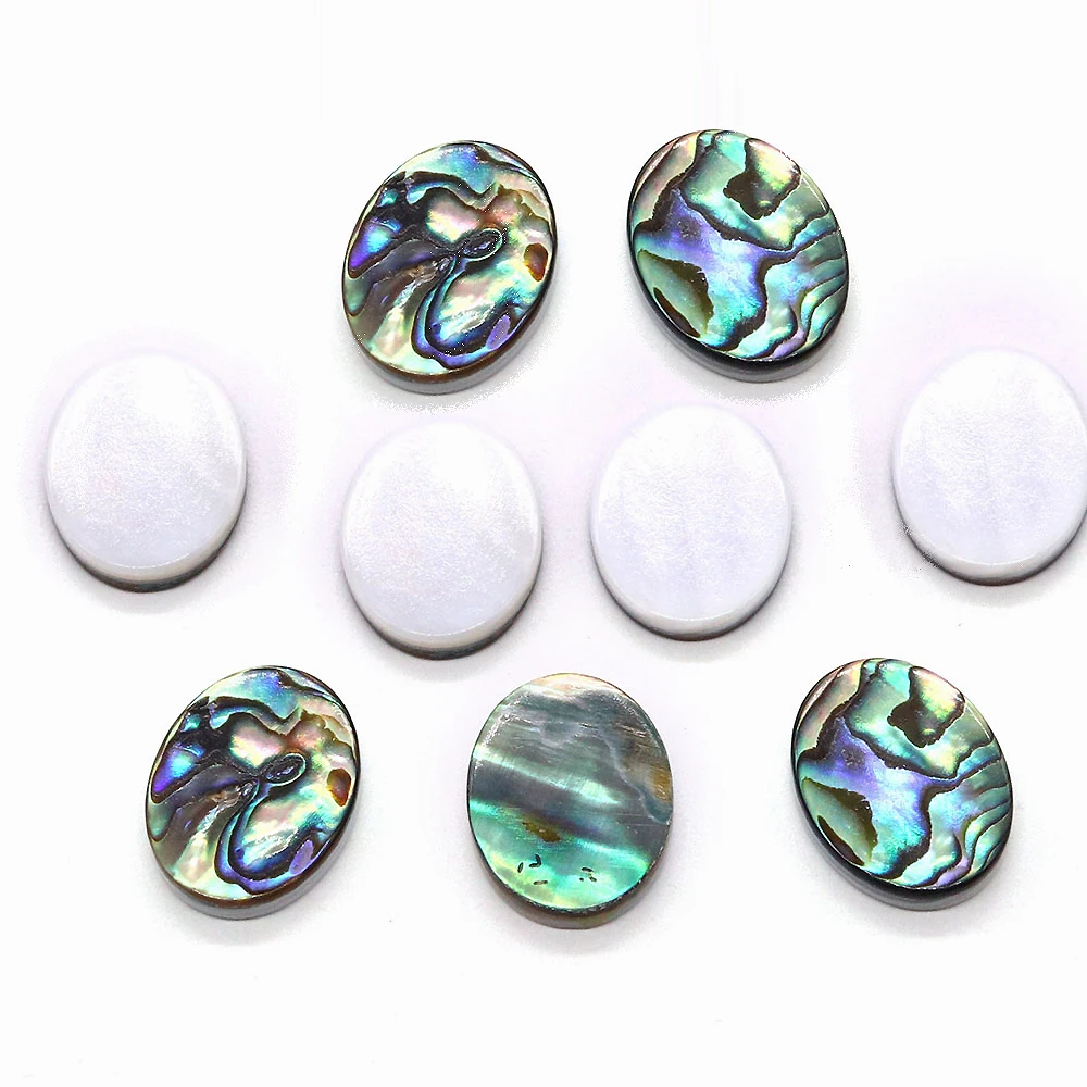 

Natural Abalone Shell Beads Oval Colored Flake Shell Beads for DIY Fashion Jewelry Making Necklace Bracelet Earring Accessories