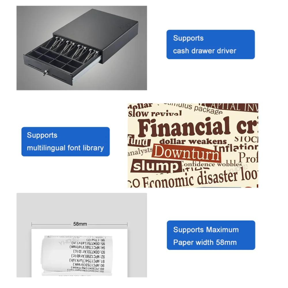 58C USB Contracted Style 58mm Thermal Receipt Printer for All POS System