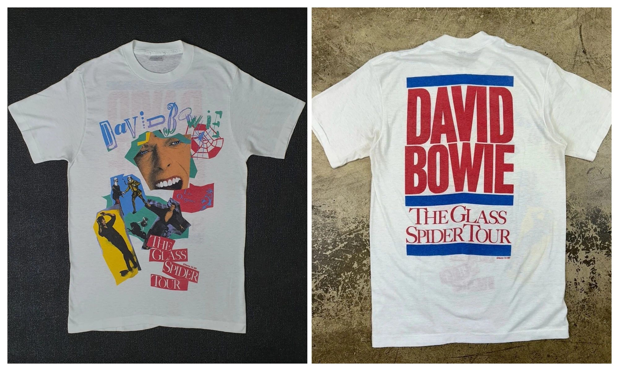 1987 David Bowie The Glass Spider Tour T Shirt Vintage Rock T Shirts Punk Y2k Streetwear Print Casual Loose Tee Unisex