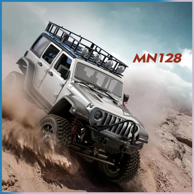 RC Crawler 4x4 Car MN128  2.4G Climbing Buggy Professional with LED Light Full Scale Remote Control Cars Toys for Boys Gift view 3