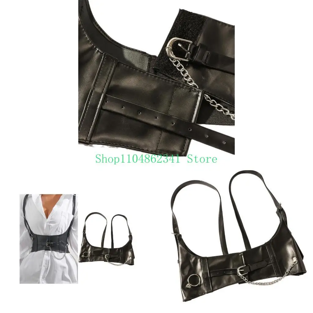 5asd Punk Dây đai cho phụ nữ lơ lửng trong bộ trang phục dây thừng với dây đeo trang phục câu lạc bộ đêm