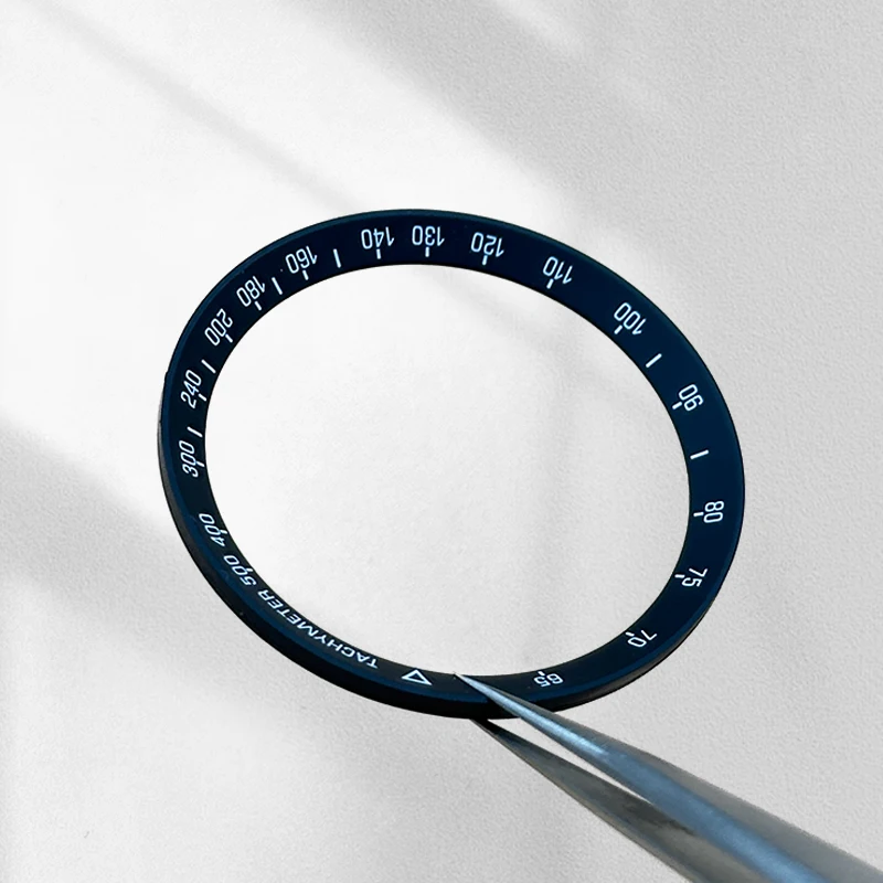 40.05mm*33.5mm Plastic Tachymeter Watch Chapter Ring Fits Japanese Men's Quartz Movement Watch Repair Accessories Parts