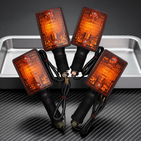 2/4 PCS Motorcycle Rear Brake Turn Signal Lights Indicators For Yamaha DT125 XT350 XT600 XT550 XT250 FZ750 1985-2000 Amber Lamps
